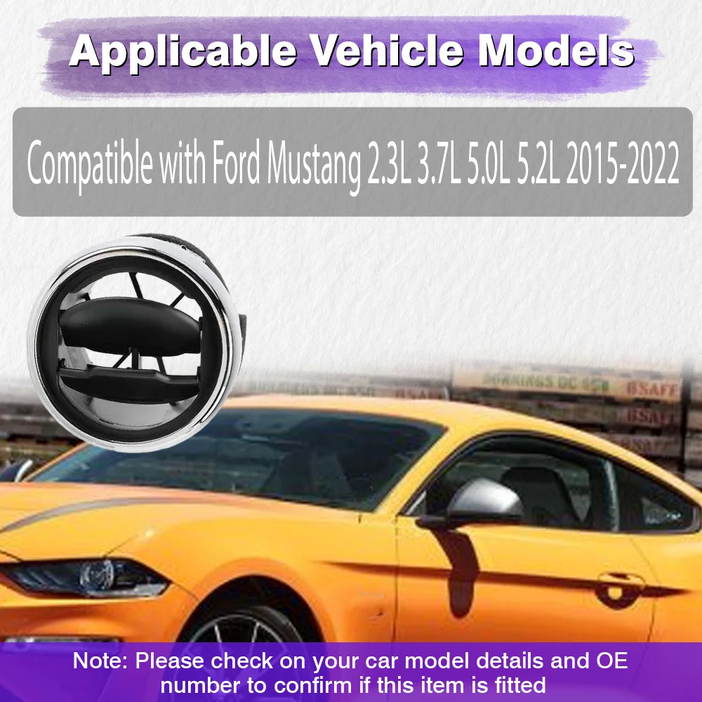 

1 шт. крышка вентиляционной решетки кондиционера для Ford Mustang 2.3L 3.7L 5.0L 5.2L 2015 2016 2017 2018 2019 2020 2021 2022 FR3Z19893AE