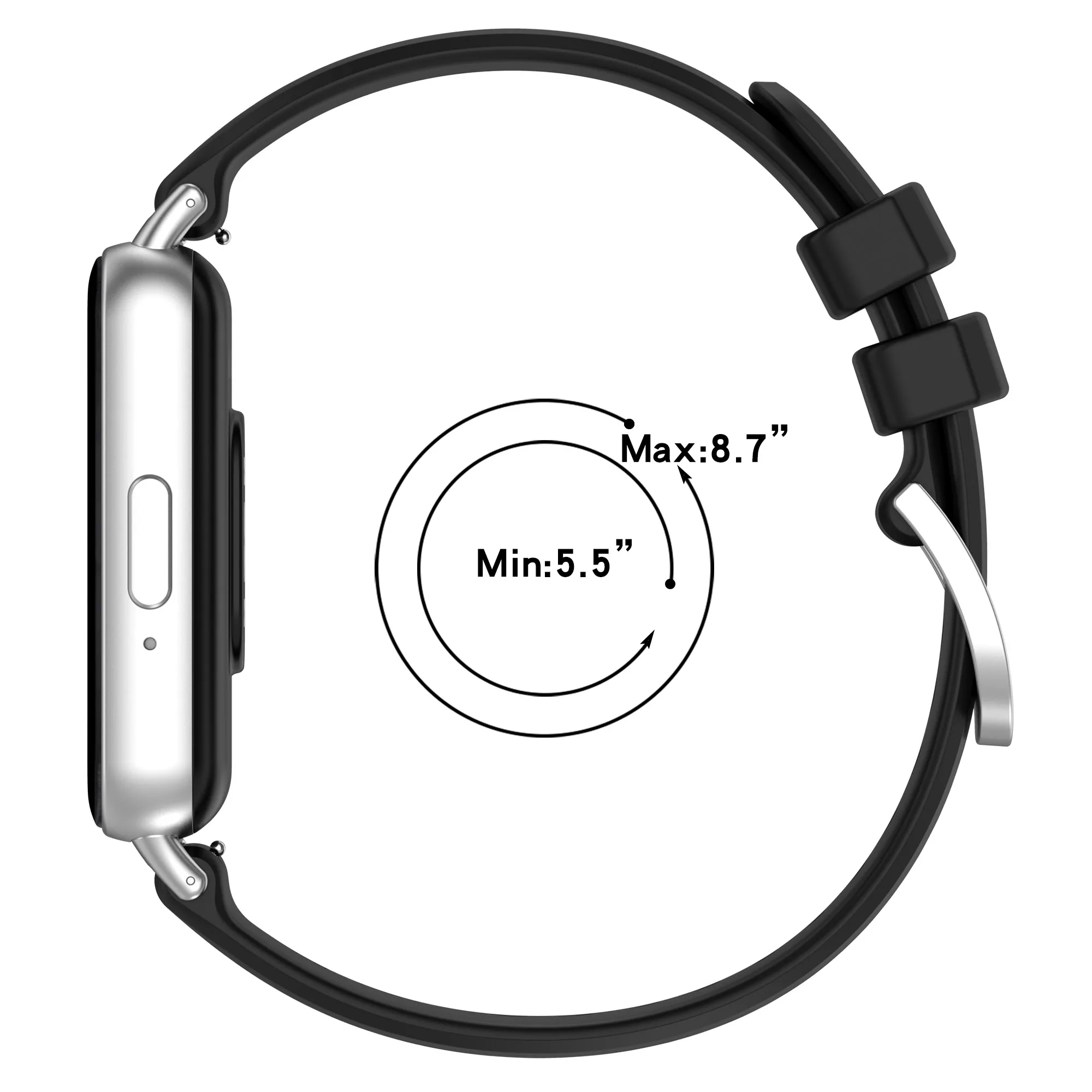 حزام سيليكون لسامسونج غالاكسي فيت 3 ، استبدال سوار ، الرياضة ووتش الفرقة ، حزام معصمه