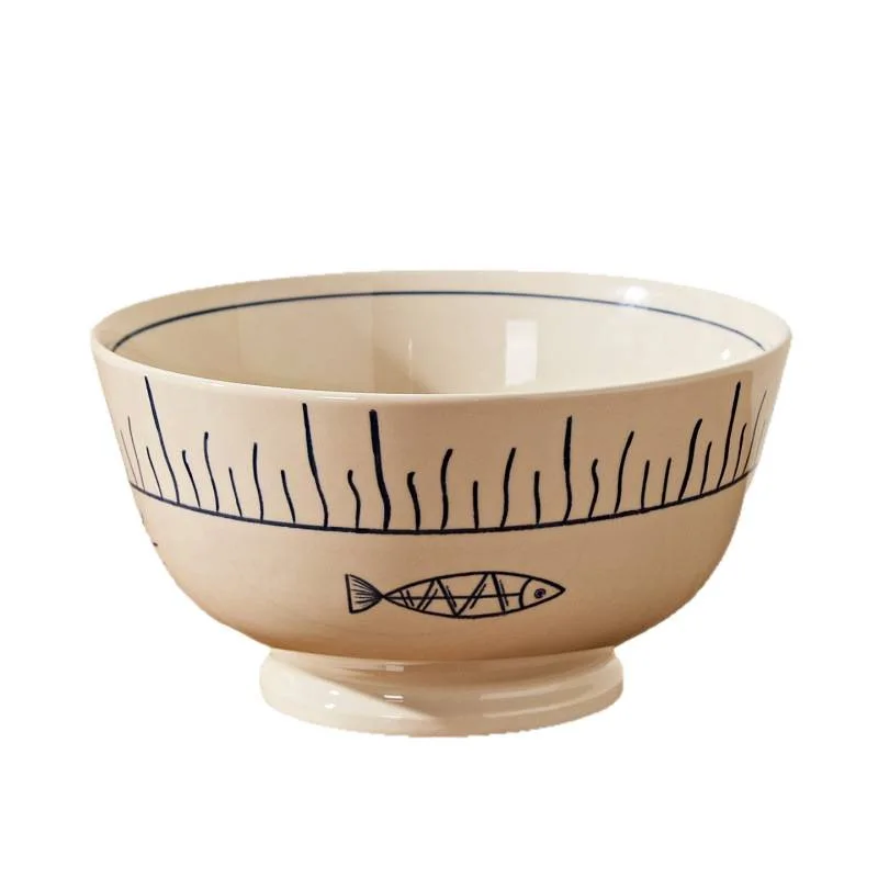 HYS Ceramic Rice Bowl Personal Special Tableware Set Household New High-value and Especially Good-looking Qianqiao Bowl 5