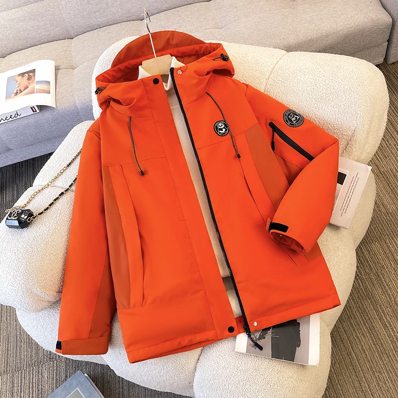 Luźny damski płaszcz zimowy z bawełny, roboczy, ocieplany, średniej długości, z kapturem, dojazdy do pracy, zapinany na zamek błyskawiczny, C...