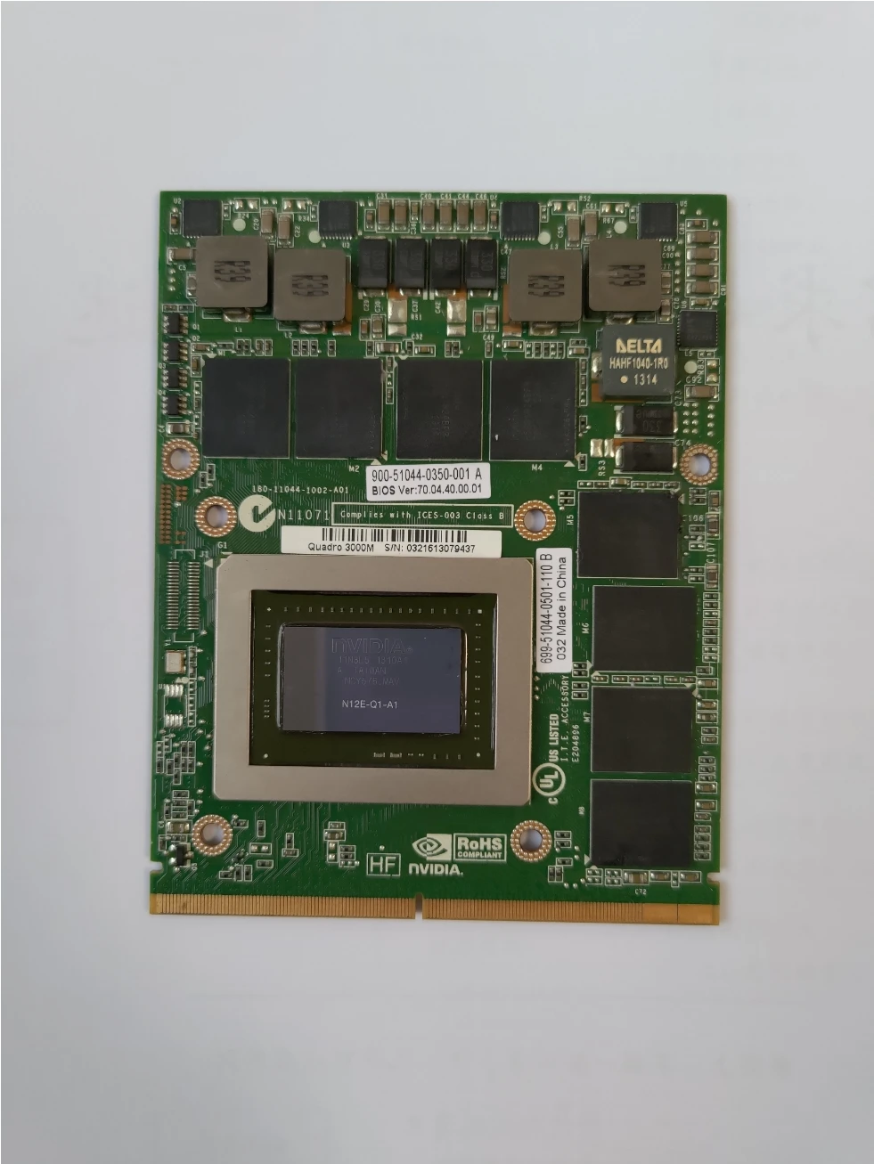 Original Quadro 3000M Q3000M VGA GPU Graphics Video Card for Dell Precision M6600 M6700 M6800 HP 8760W 8770W 8740W N12E-Q1-A1