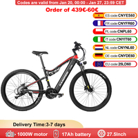 RANDRIDE YG90 mountain electric bike 1000W 17Ah hydraulic front fork 21gears EMTB full suspension adults EU Delivery