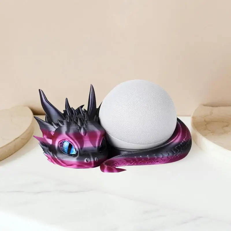 3D Printed Smart Speaker Holder Exquisite Desktop Decoration Dragon Shaped Speaker Bracket Frame Storage Rack Bracket Home