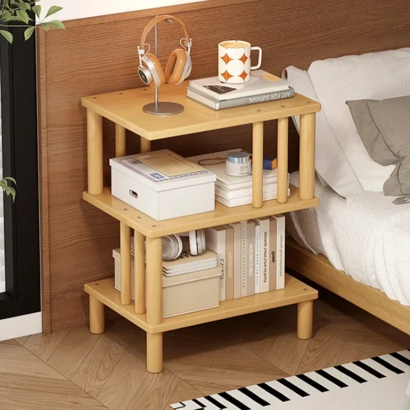 Firm Multi-layer floor side few bedrooms bedside table shelf living room small coffee table sofa simple storage side table