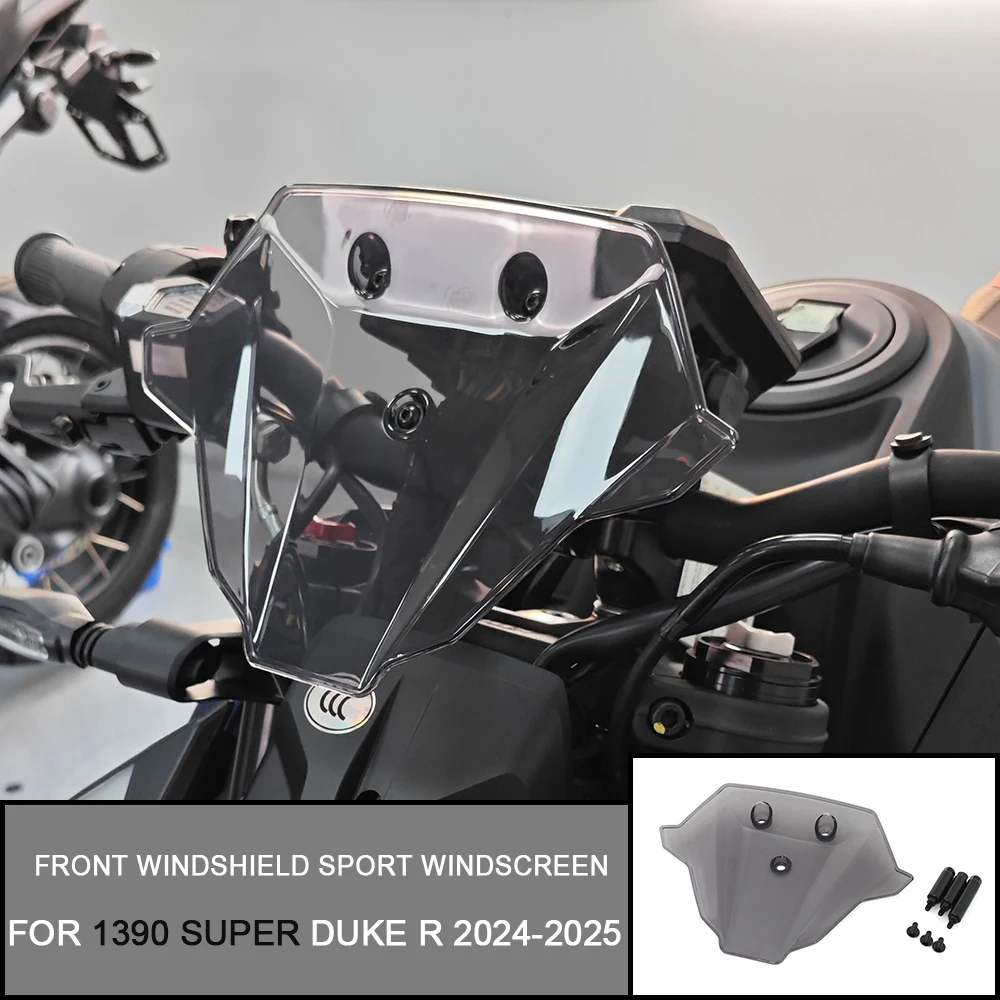 

For 1390 Super Duke R 2024-2025 1390 Duke 1390 Front Windshield Motorcycle Accessorie Windshield Sport Windscreen Screen Wind