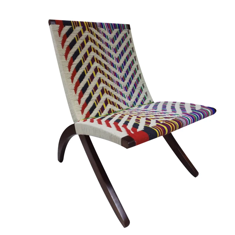 

Hot selling modern solid wood leisure club indoor living room exotic style chair