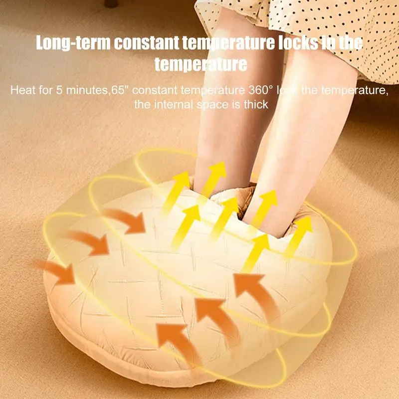 Heated Foot Warmer Fast Heating Electric Foot Warmers For Cold Feet Washable Full Wrap Feet Heating Pad For Men Women