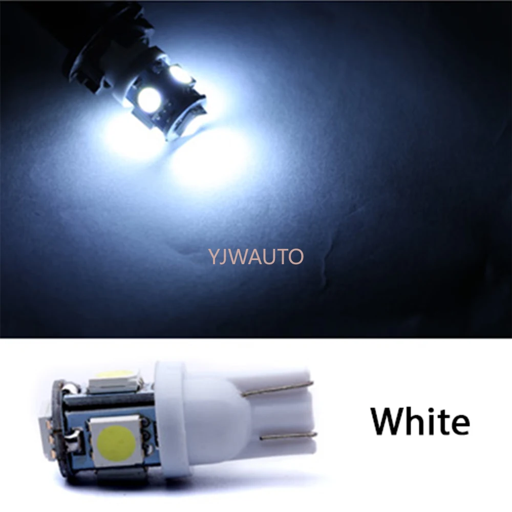 12V W5W T10 5 SMD 5050 LED Auto Clearance Wedge Dome Trunk Dashboard Bulb License Plate Light