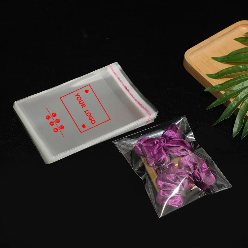 100 Transparent Self-Adhesive Bags, Stationery Packaging Bags, Storage Bags, Bulk Gift Bags, Food Grade Materials, Customizab