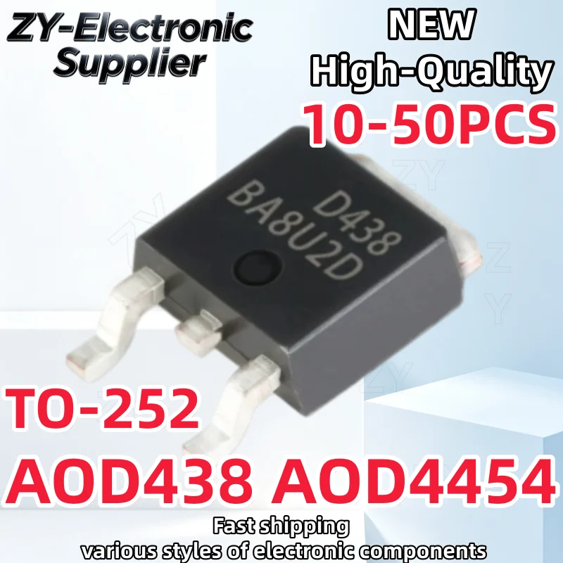 10-50Pcs 100% New AOD438 D438 AOD4454 D4454 TO-252 Best Quality Transistor In Stock