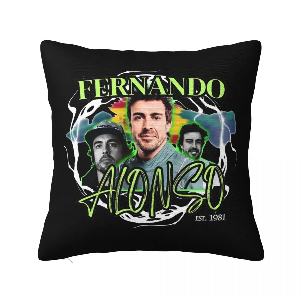 Fernando Alonso Square Pillow Covers Room Cushion Cover Cute Throw Pillow Case 40*40