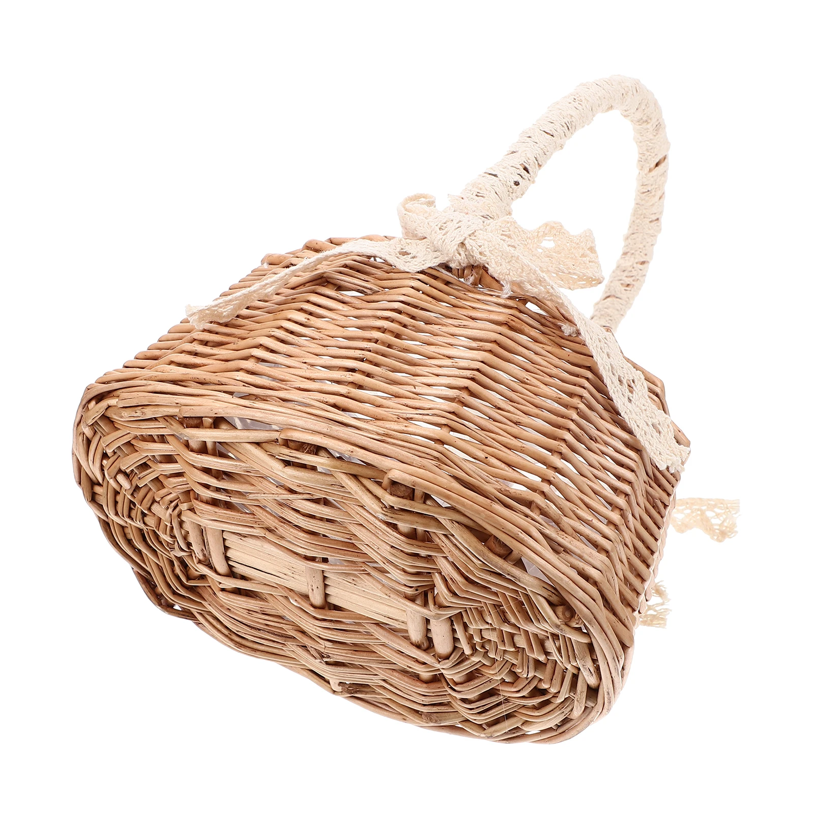 

Woven Hand Flower Basket Pot Flowers Decoration Home Baskets Container Girl Handheld Small Petal Man