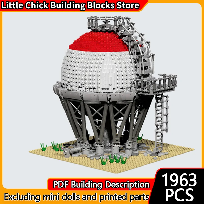 

Модель City Street View MOC, строительные кирпичи, газовая сфера, диорама, модульная технология, детские праздничные подарки, сборка игрушек, костюм