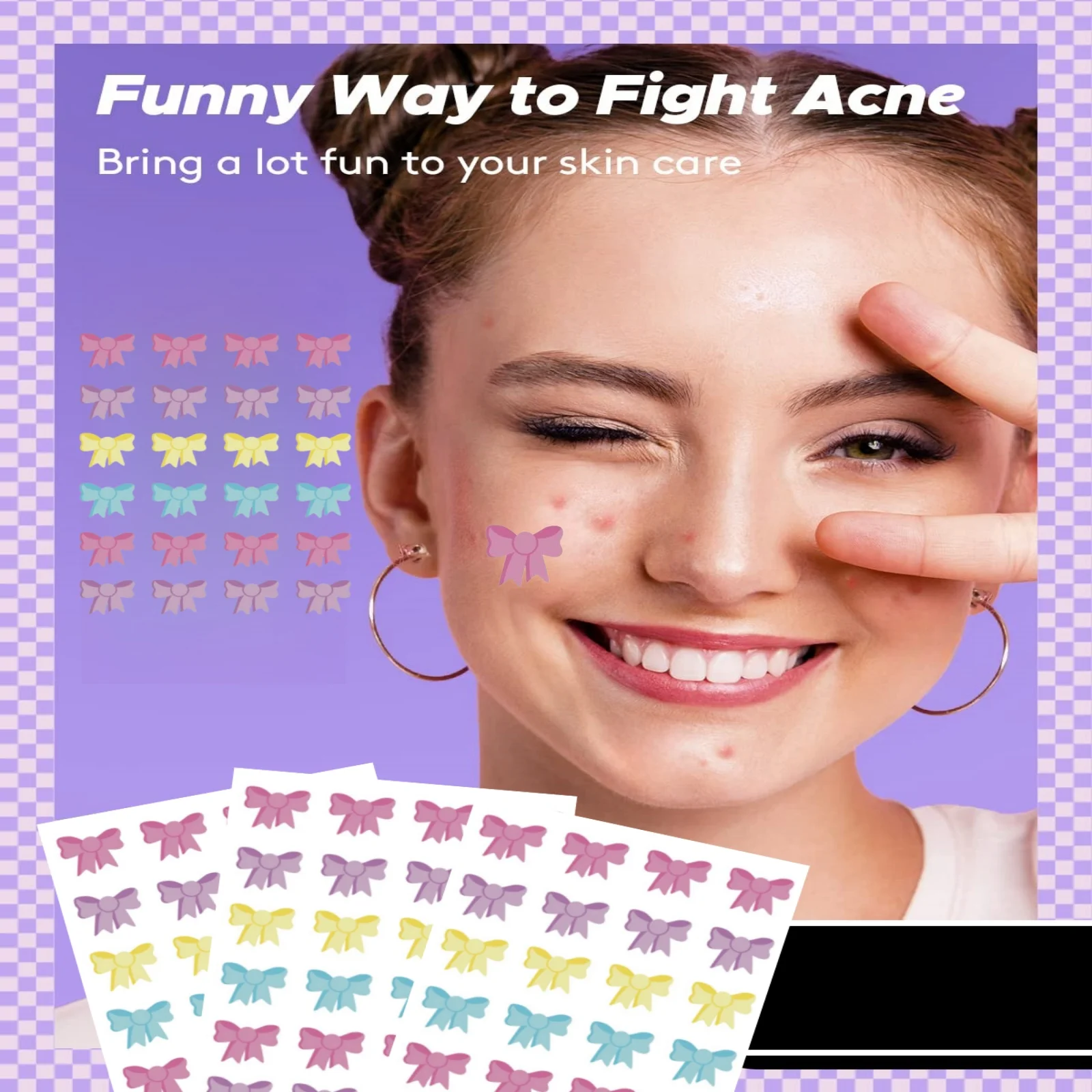 24pcs Cartoon acne patch, cute cat-shaped facial concealer acne patch, safe, non-toxic, gentle and non-irritating.