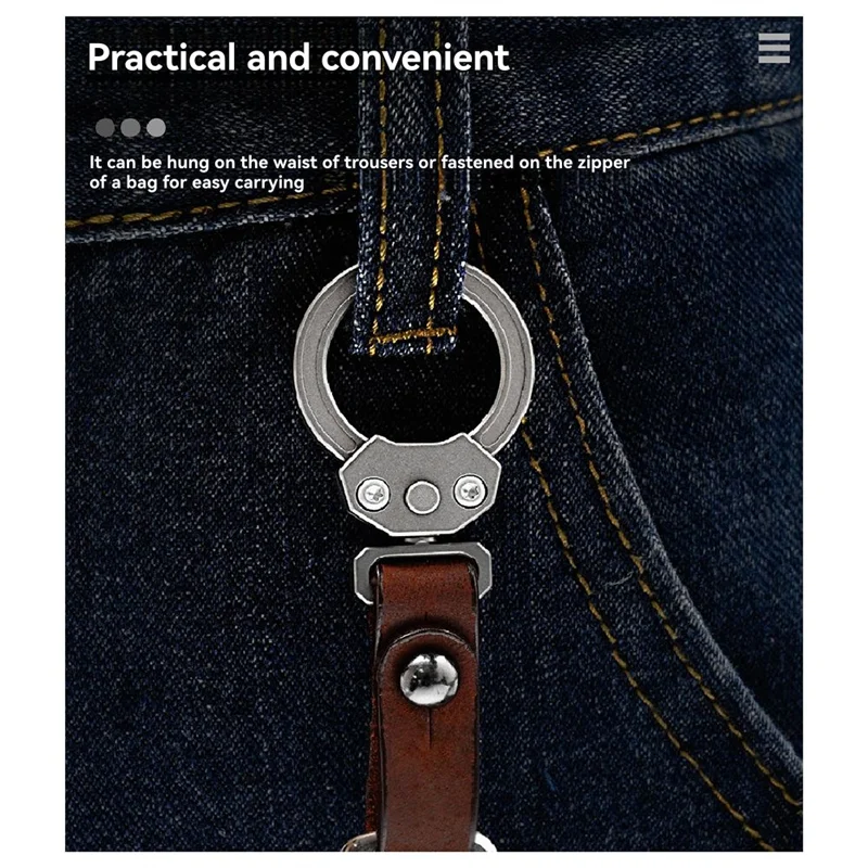ABKP-Pendant Gadget Gift For Men Titanium Carabiner Keychain Clip Key Chain Hook For Men Women