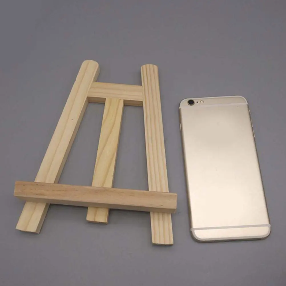 4pcs Small Wooden Easel Smooth Painting Display Stand Photo Frame Holder Mini Rack Triangle Support Art Easel Home Storage Decor