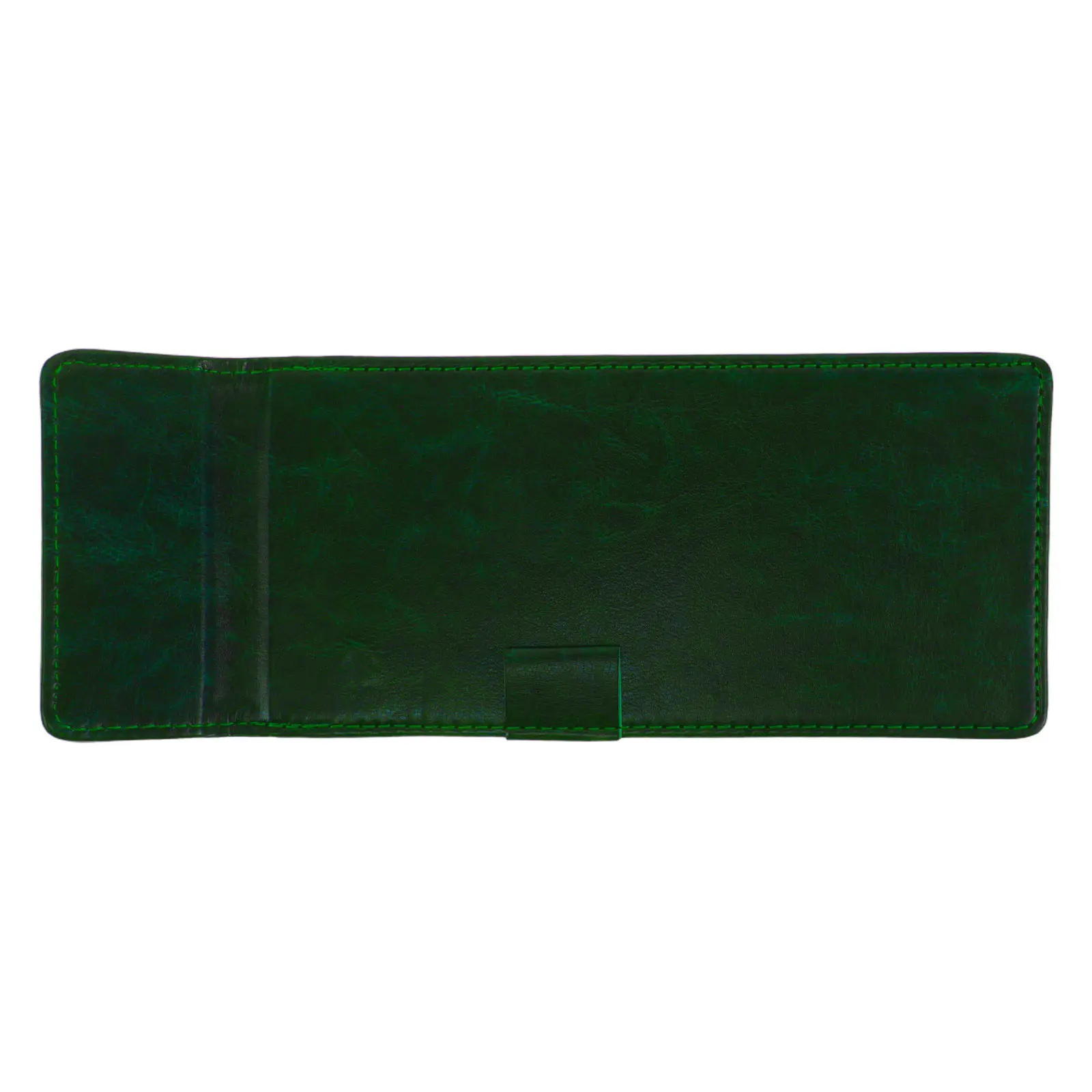 Mini Pocket Magnetic Receipt Clipboard 8.3x4 Inch Green PU Double Layer Signature Board Checkout Cashier Invoice Organizer