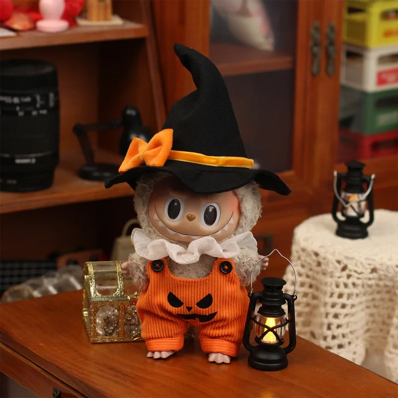 

Only Clothes For 17cm Labubu Clothes Universal Sitting Standing Accessories Halloween Outfit Labubu Clothes Halloween Costume Se