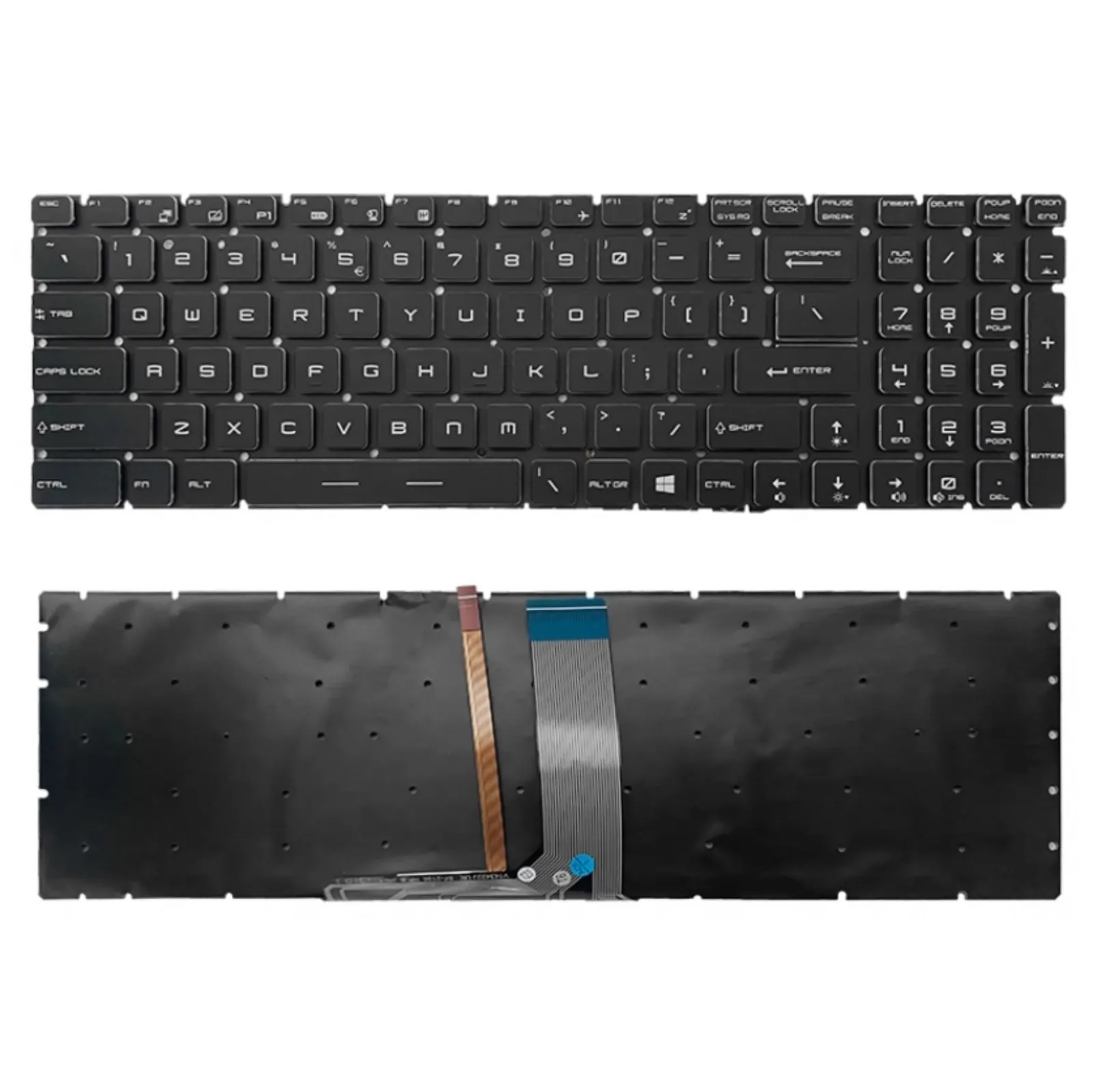 تخطيط US RU للوحة مفاتيح الكمبيوتر المحمول MSI MS-16P7 16U7 16H2 17F1 17F2 1782 1795 17E2