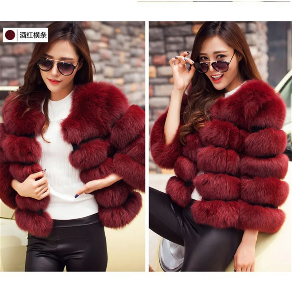 Imitation Fox Fur Grass Coat for Women, Warm and Casual Wear, Slim Fit Short Splice, New Fashion, 2023