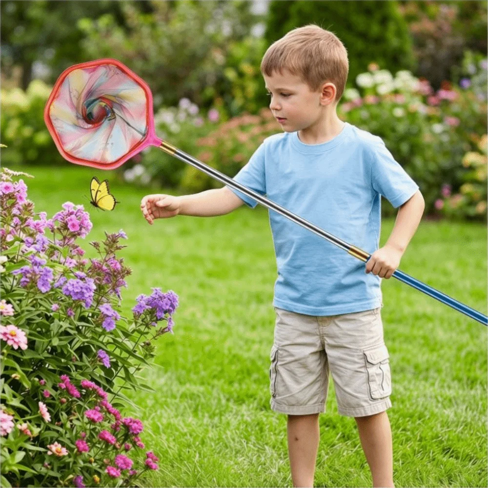 

Non-Slip Handle Pocket Fish Dip Net Retractable Design Skimmer Telescopic Pole Net Head Catcher Function Heavy-Duty