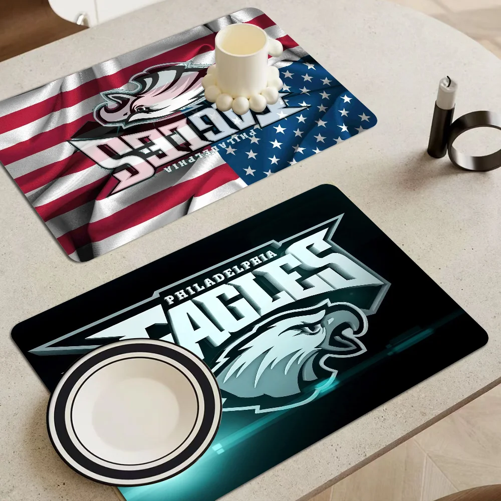 

Eagles Band Table Drain Pad Tabletop Absorbent Draining Mat Tableware Mats Placemats For Table Decor