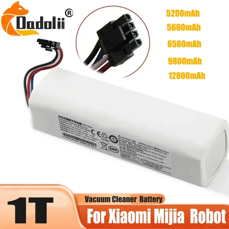 

14.4V 12800mAh Replacement Battery STYTJ02ZHM For Xiaomi Mijia Mi Sweeping Mopping Robot Vacuum Cleaner 1T