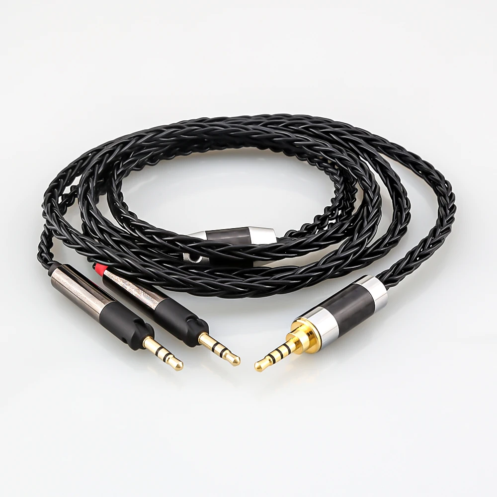 

HiFi 4.4mm 2.5mm 3.5mm Xlr 152 Core Black Silver Plated Earphone Upgrade Cable for ATH-R70X R70X R70X5 Headphones