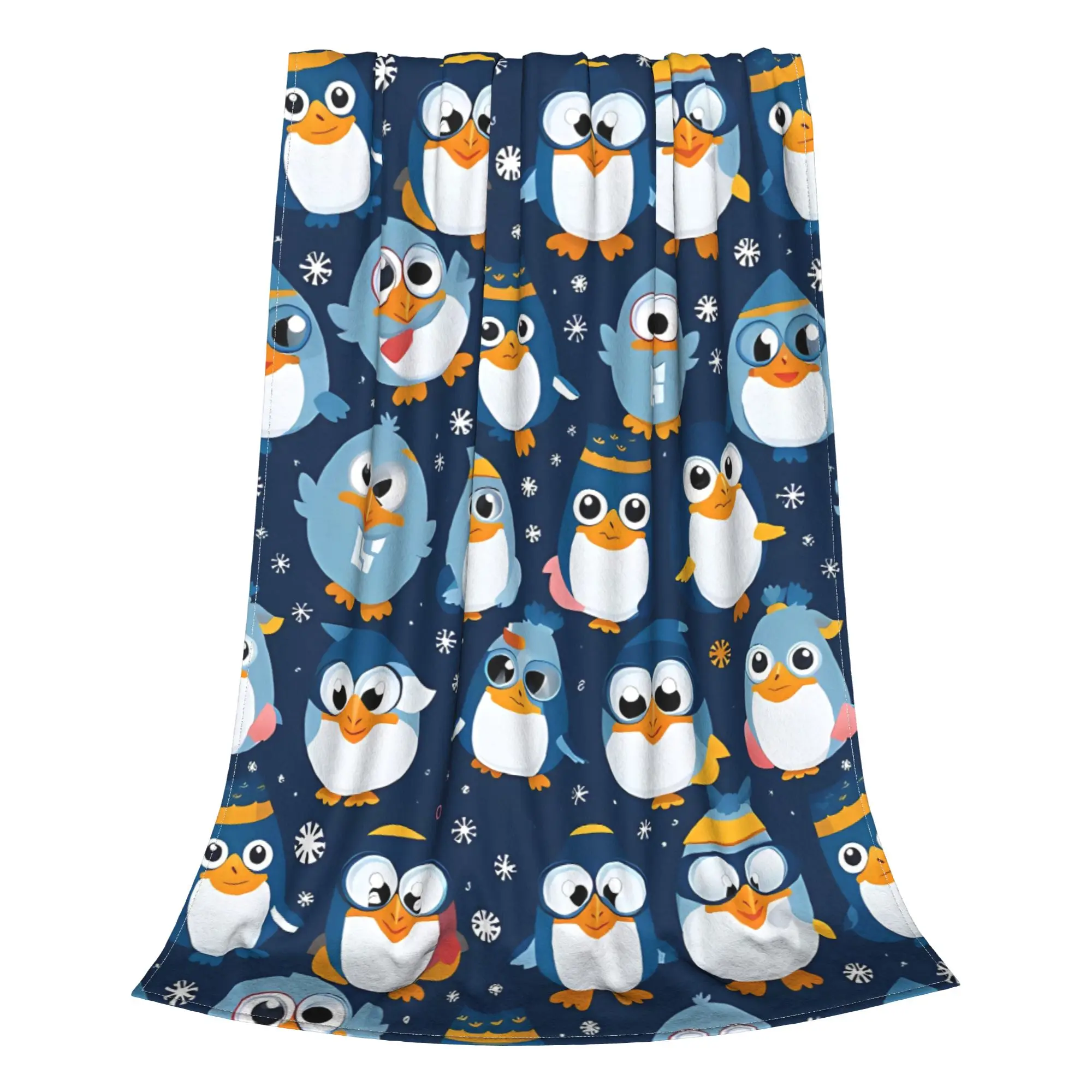 1PC Home Cutecore Playful Adventures  Pattern P-Pororos Blanket Super Cosy Plush Home Living Room Sofa Halloween