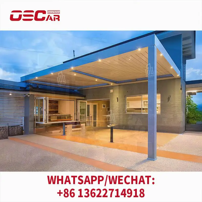 

Outdoor Furniture Garden Canopy Awning Sun proof Waterproof Aluminum Motorized Pergola for Outdoor Barbecue pergolas