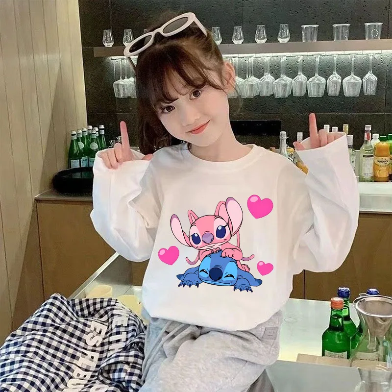 

Disney Stitch Children Cotton T-shirt Kawaii Anime Figure Short Sleeve Boys Girls Casual Summer Tops Clothes Kid Clothing Gifts