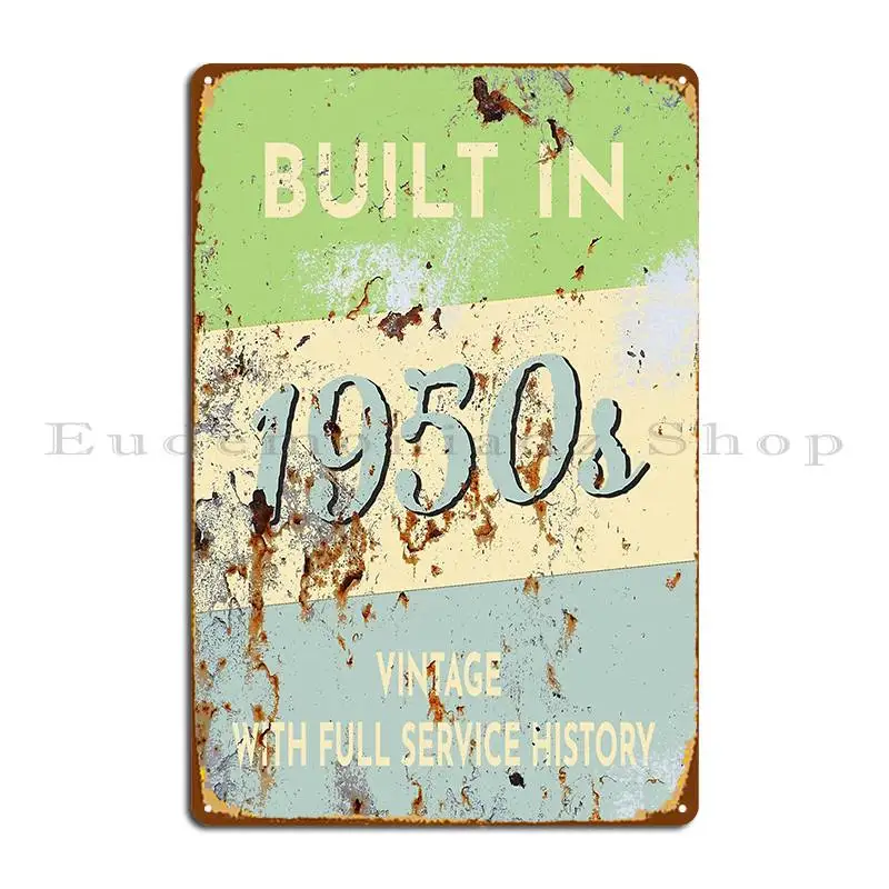 Customiseable Rusted Retro Metal Birth Year Plate Birthday Metal Sign Character Decoration Bar Cinema Cinema Tin Sign Poster