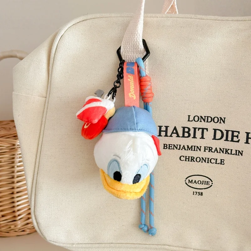 Porte-clés pendentif en peluche Mickey créatif, dessin animé, sac à dos souple, poupée Kawaii, jouets, cadeau de vacances pour garçons et filles