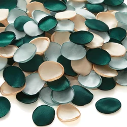 100pcs Silk Rose Petals for Wedding Green Flower Petals Flower Girl Basket Runner Bridal Marriage Table Decor