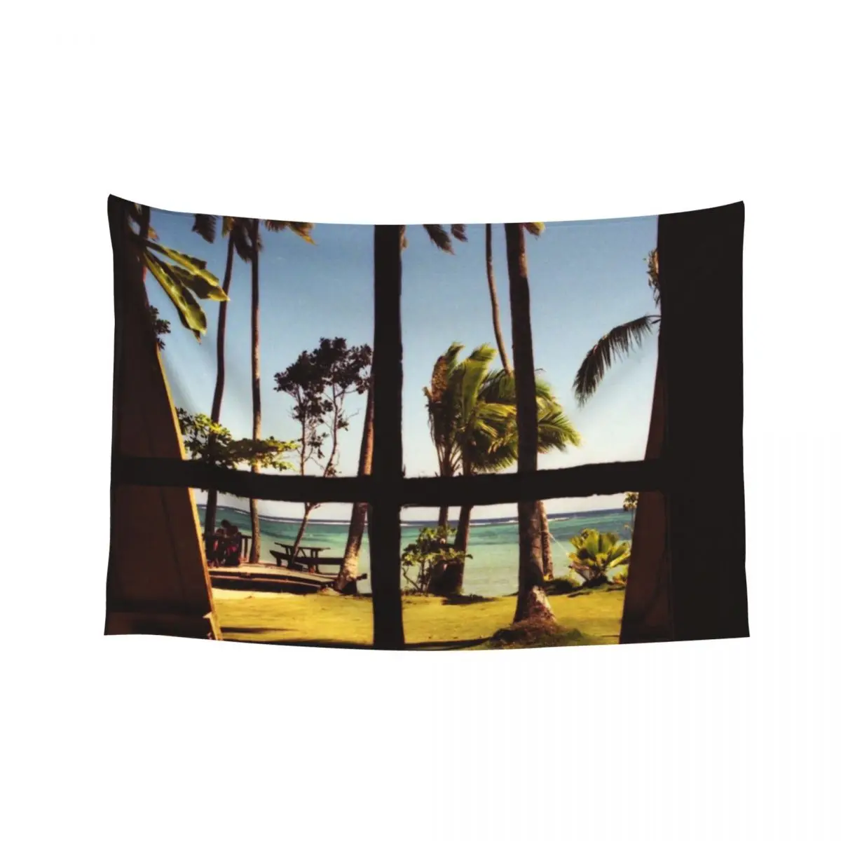 

Tropical Fiji Beach Scene Tapestry Wall Decor Kawaii Room Decor Room Ornaments Decorative Wall Tapestry