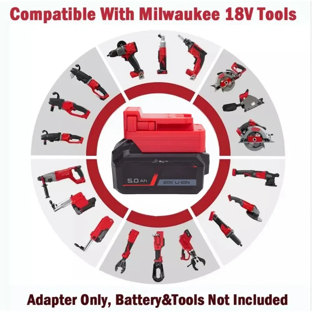 Für skil pwr core 20v li-ion batterie zu für milwaukee 18v schnur loses elektrisches bohr werkzeug batterie adapter/konverter (nur adapter)