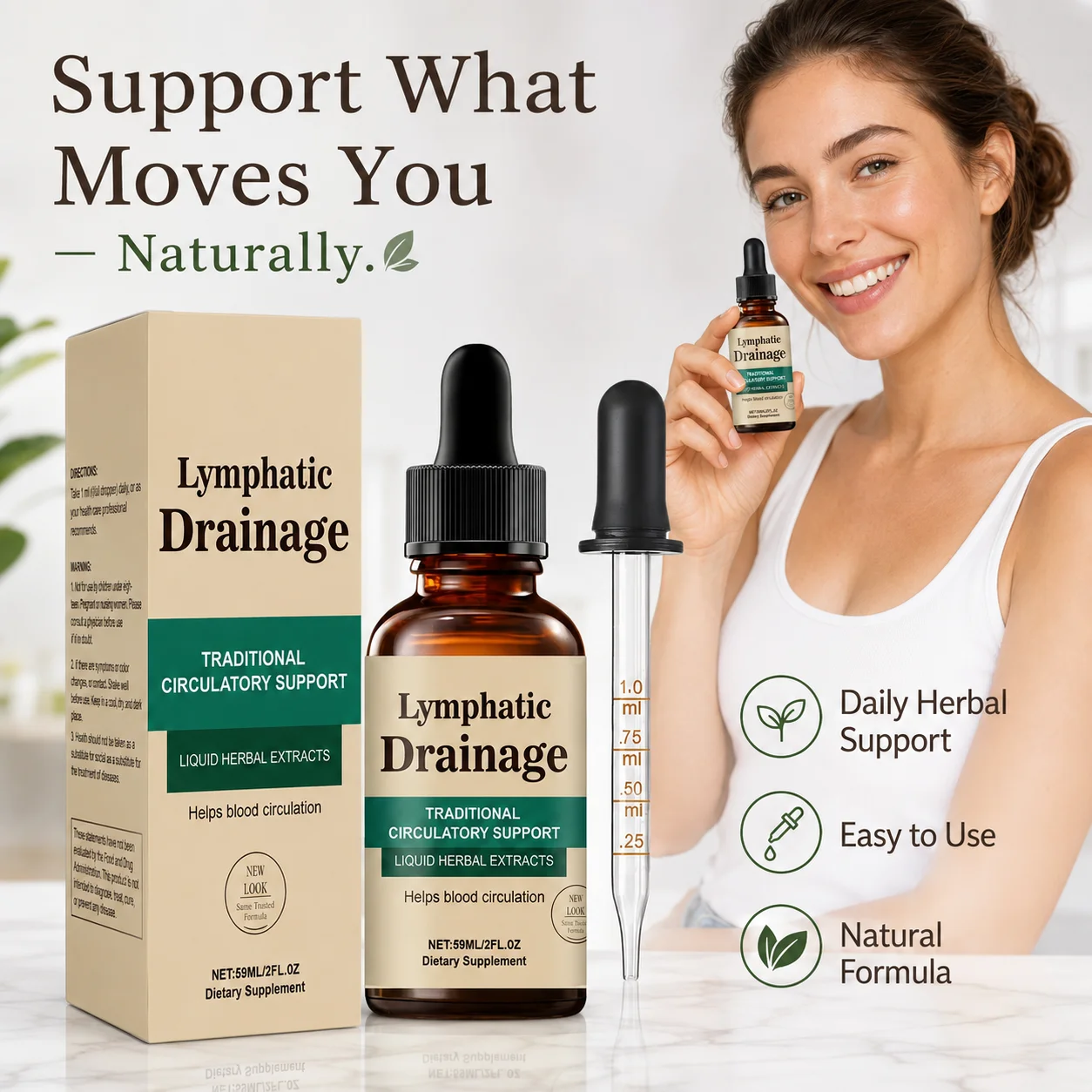 Herbal Wellness Formula - Капли для поддержки лимфотока: Премиальная травяная