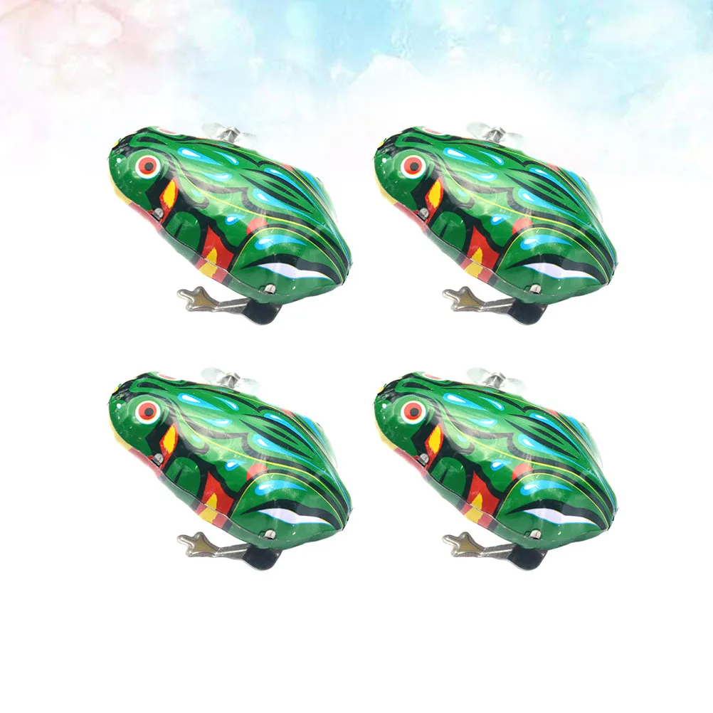 4pcs Metal Chain Spring Powered Kids Educational Plaything Boys Girls Birthday Gift Toddlers Fun Novelty