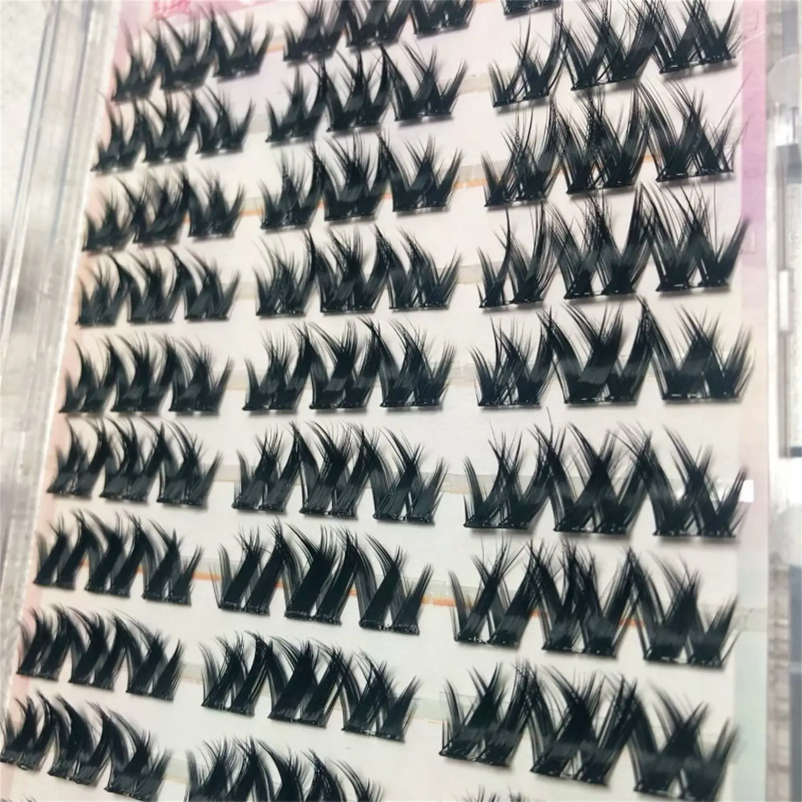 Estensioni ciglia finte naturali Ciglia lunghe ricce fai-da-te Cluster individuali ciglia di grande volume ciglia professionali arricciate spesse