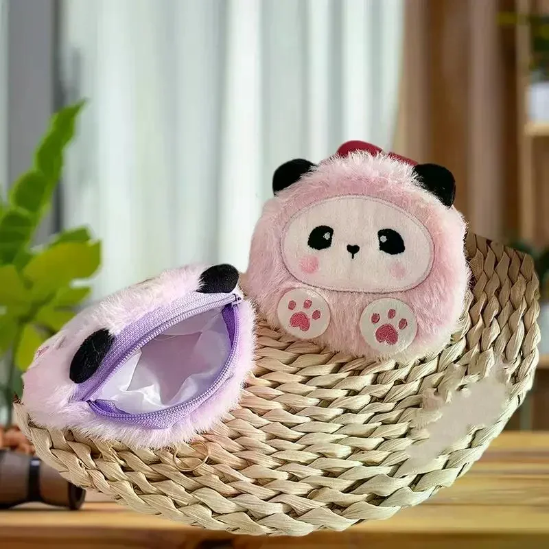 الكرتون الملونة الباندا أفخم محفظة نسائية للعملات المعدنية المفاتيح لطيف حقيبة التخزين المتنوعة Kawaii حقيبة صغيرة قلادة اكسسوارات الديكور #3