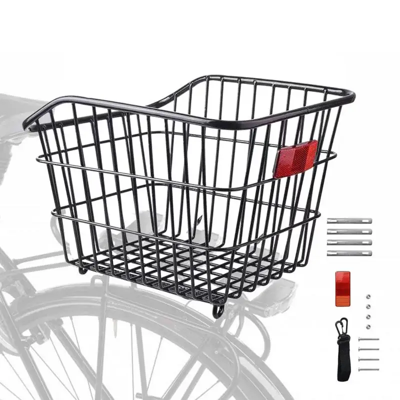 

Задняя стойка, корзина для велосипеда, корзина для велосипеда, большая вместимость, съемная корзина для велосипеда, корзина для багажника для велосипеда, сумка, черная