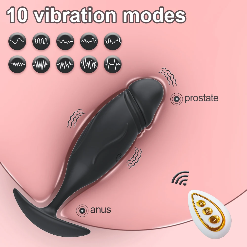 Remote Control Anal Vibrator For Men Prostate Massager Female G Spot Vibrating Dildo Butt Plug Adult Sex Toys for Women