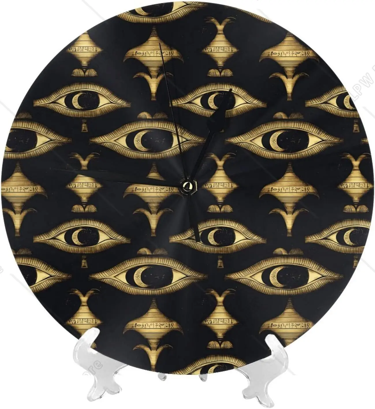 Wall Clocks Battery Operated 10 InchGolden Eyes Print Modern Silent Small Wall Clocks for Living Room Kitchen Office Decor