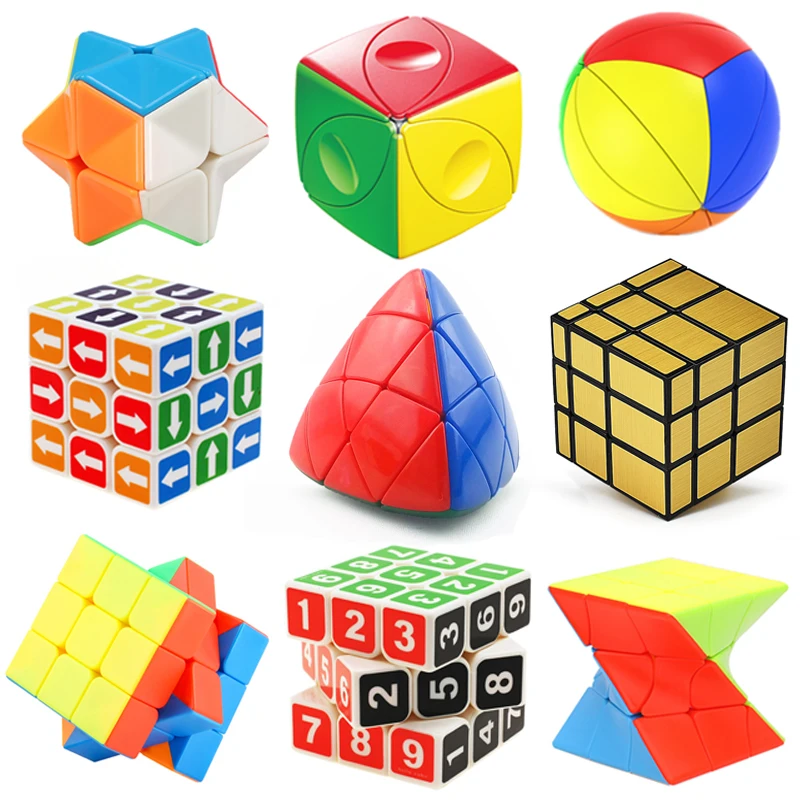 Novelty 2x2 Magic Speed Cube Cubo Magico 3x3 Zauberwürfel Brain Games For Kids IQ Toys Regalos Cumpleaños Niños Para Invitados