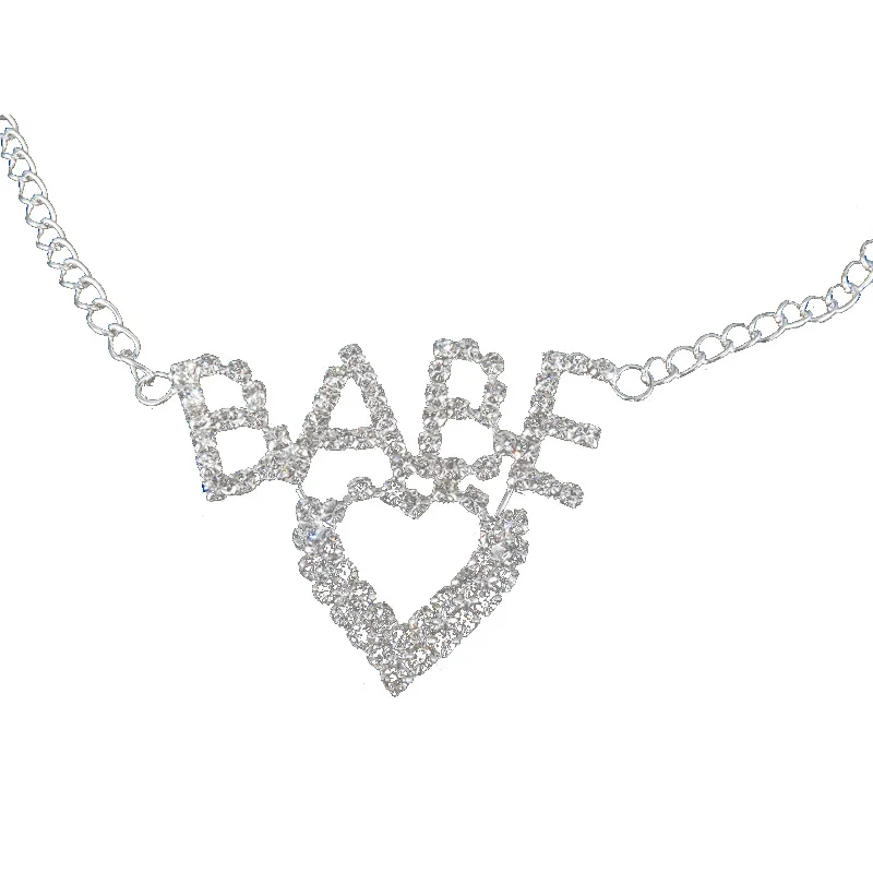 Sweet Fashon Crystal Letter Babe Waist Chain for Women Shiny Cute Club Belly Chain Jewelry Accessories