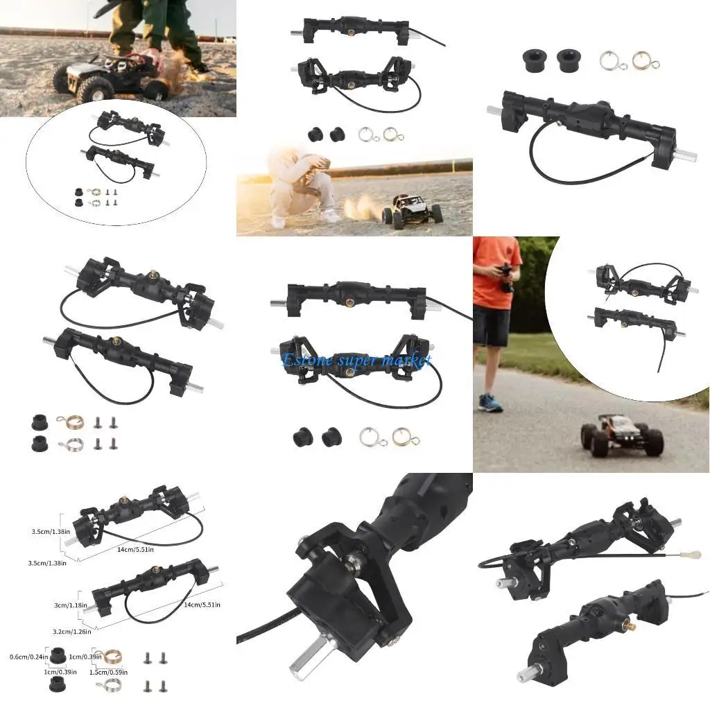 090B سيارة التحكم عن بعد المحاور الأمامية والخلفية مجموعات شاحنة لاستبدال جرار لوازم محاور السيارة 1/12 مقياس