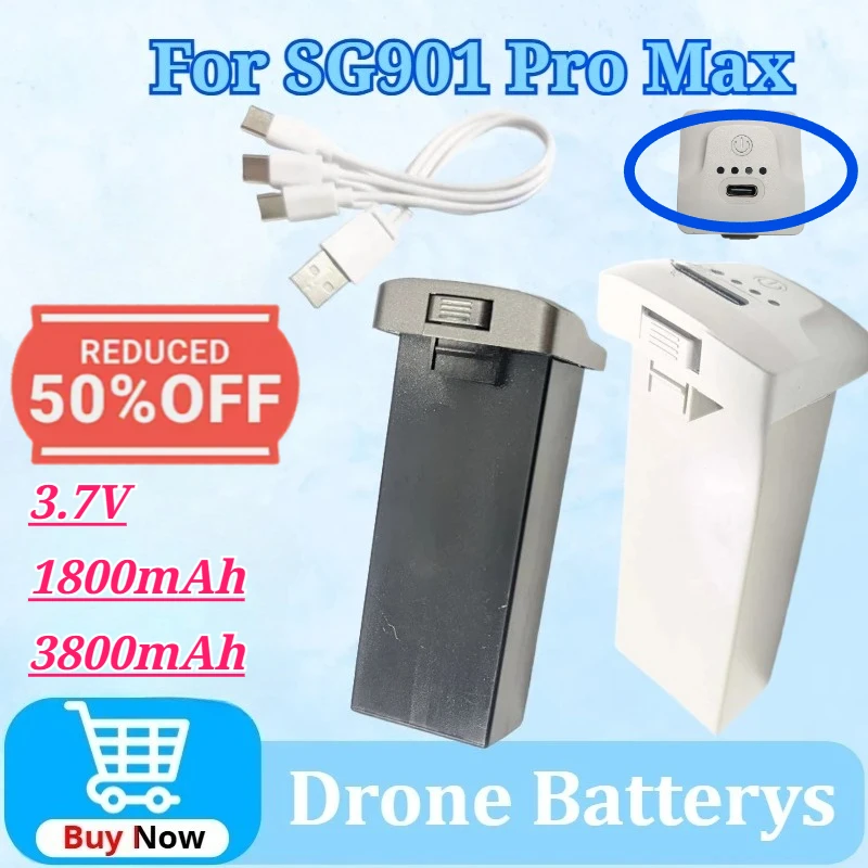 

3.7V 1800mAh /3800mAh for SG901 Pro Max Lipo Battery Suitable Backup Battery Accessories Large Capacity Long Battery Life