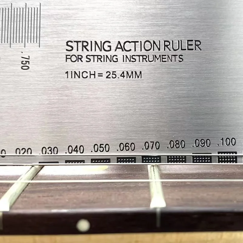 Miwayer String Action Ruler Gauge,Guitar Repairing Tool for Luthier,Fit for Guitar,Ukulele,Bass,Banjo,Mandolin