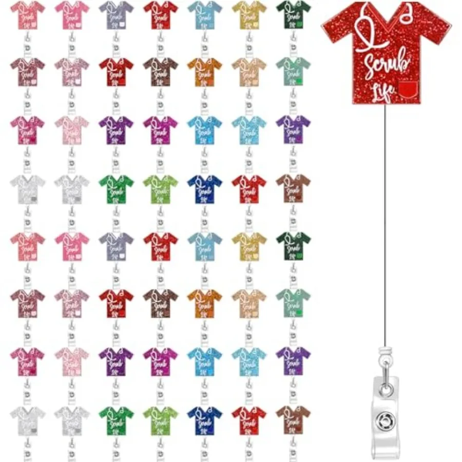 

Pcs Funny Nurse Badge Reel Bulk Cute Retractable Name ID Clip Badge Holder with 3° Swivel Alligator Clip for Doctor Student Med