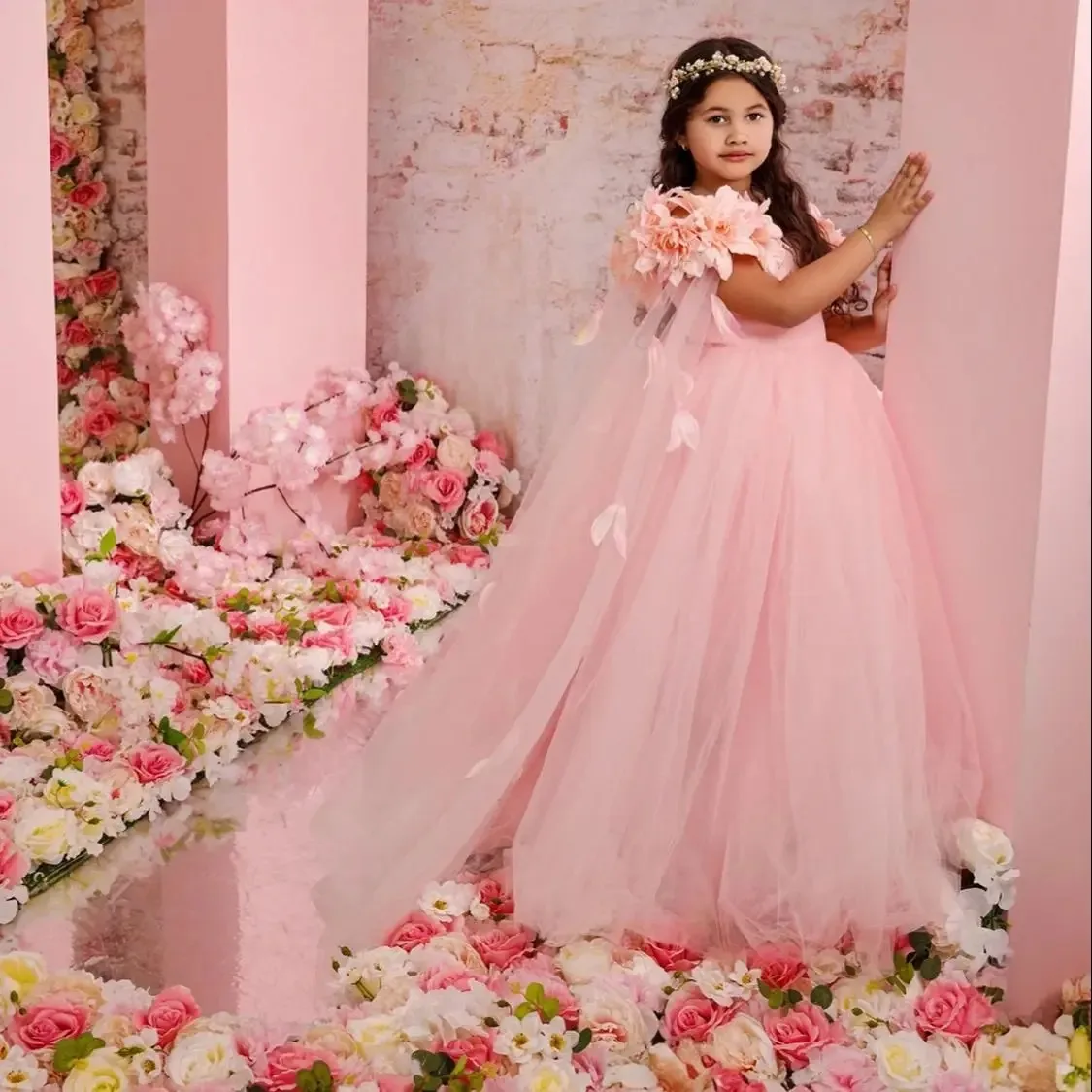 customized-lovely-pink-tulle-flower-girl-dress-birthday-party-gowns-with-cape-sleeve-for-kids-wedding-first-communion-dress